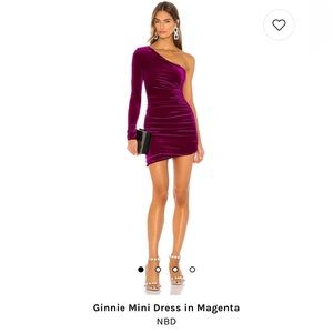 Ginnie Mini Dress in Magenta, NBD